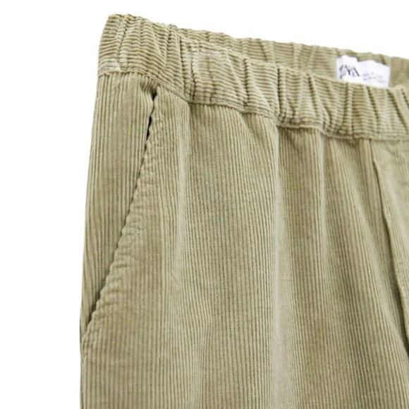 ZARA | Khaki | CORDUROY PANTS - Picture 4 of 11